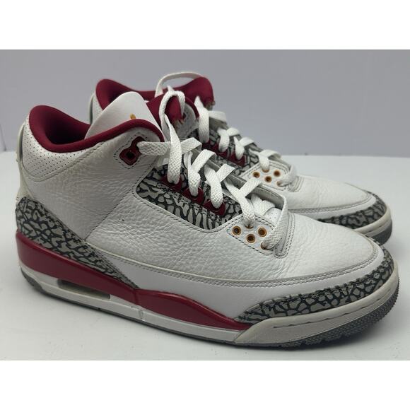 Air Jordan 3 Cardinal Red Men's Size 8.5 *Some Wear And Scuffs* - Picture 2 of 15